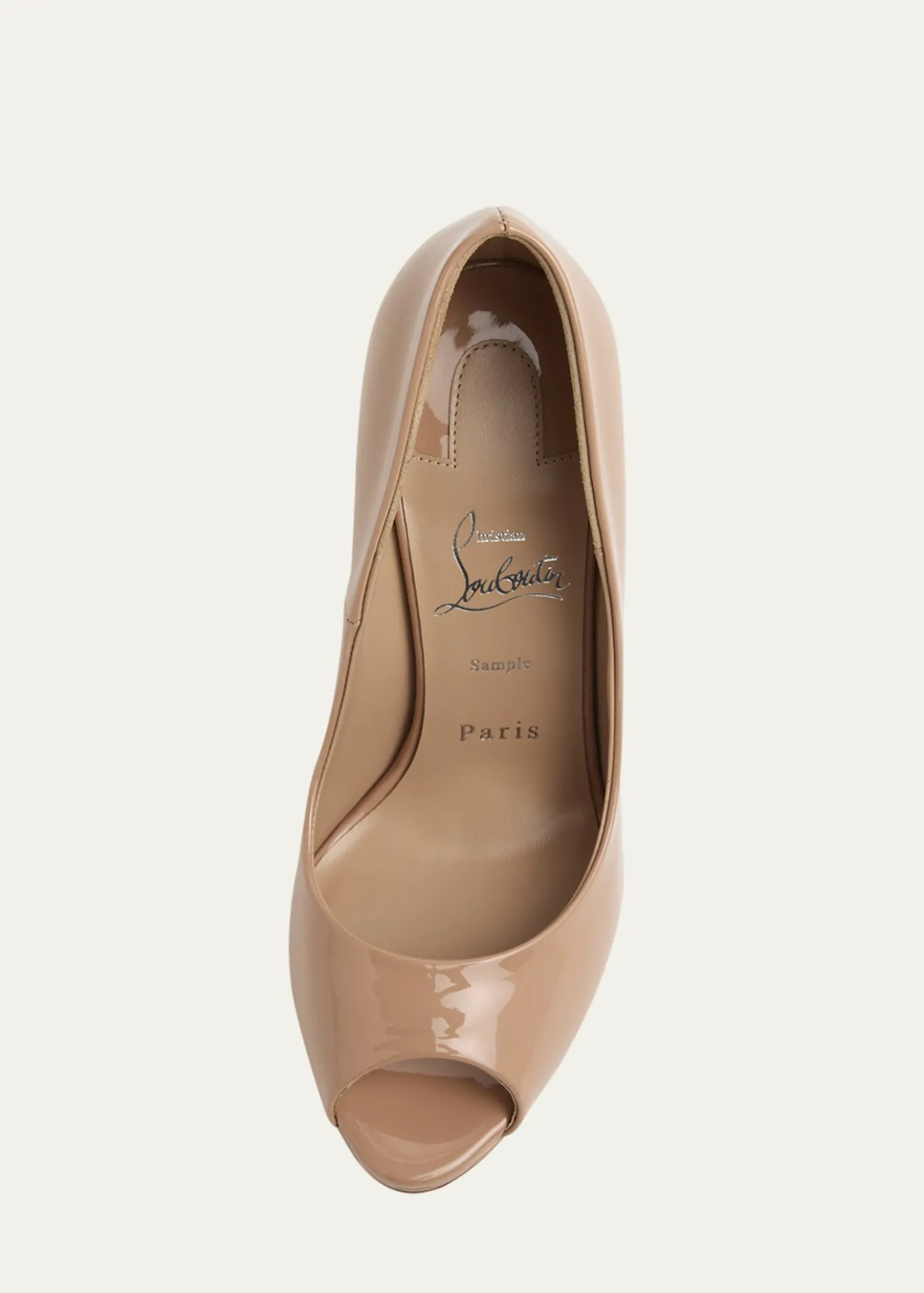 Christian Louboutin120mm Lady Z Patent Leather Peep-Toe Pumps