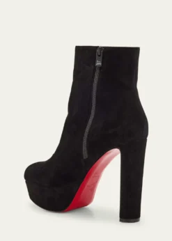 Christian Louboutin55mm Loo Suede Ankle Booties