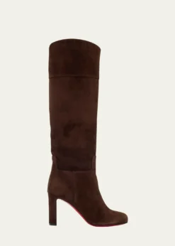 Christian Louboutin85mm Loo Suede Knee Boots