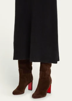 Christian Louboutin85mm Loo Suede Knee Boots