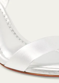 Christian Louboutin85mm Miss Jane Metallic Leather Ankle-Strap Sandals