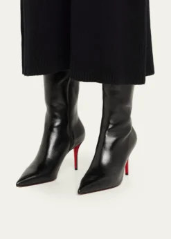 Christian Louboutin80mm Miss Z Leather Knee-High Boots