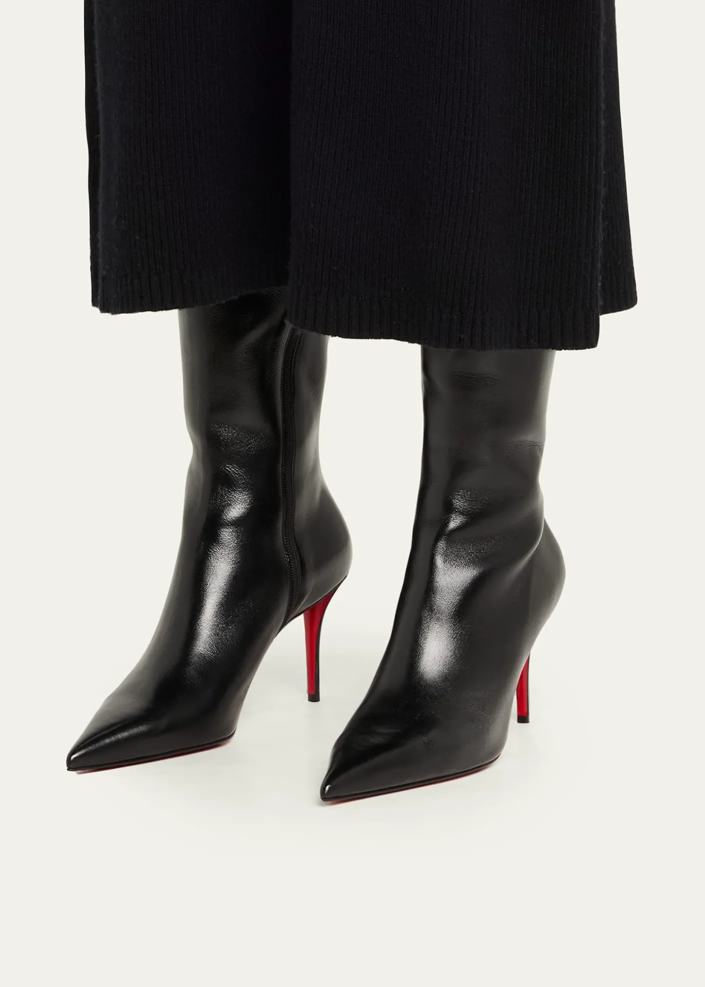 Christian Louboutin80mm Miss Z Leather Knee-High Boots