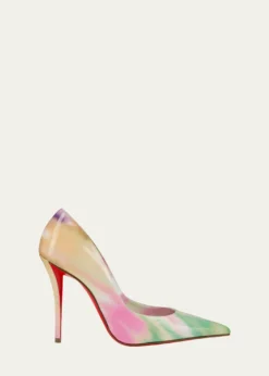 Christian Louboutin100mm Miss Z Tie-Dye Patent Leather Pumps