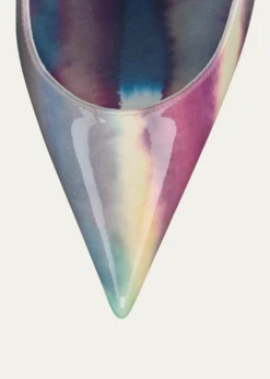 Christian Louboutin100mm Miss Z Tie-Dye Patent Leather Pumps