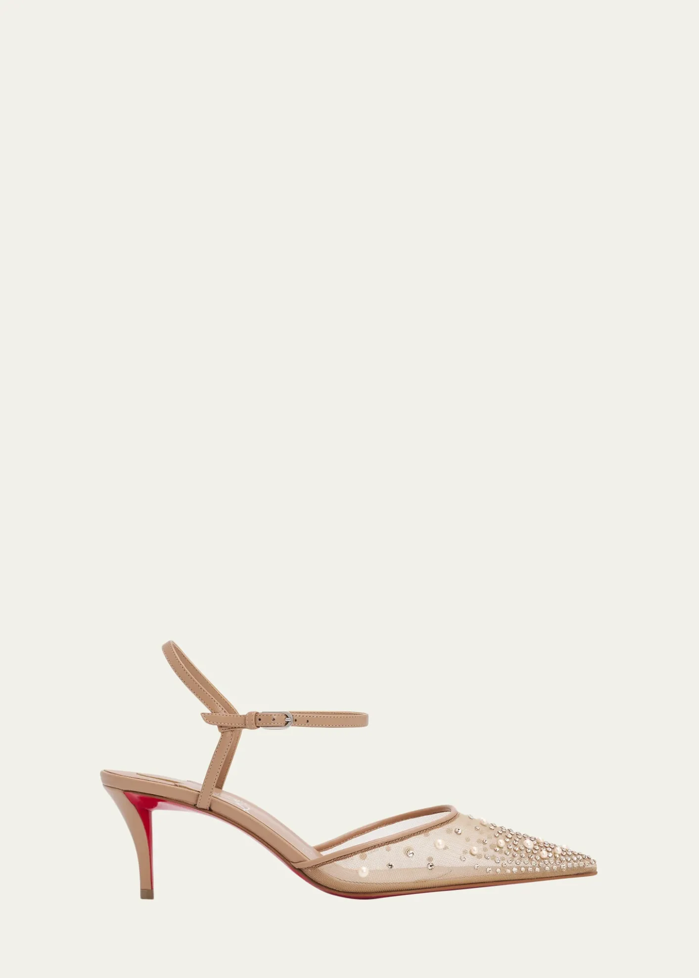Christian Louboutin60mm Miss Z Riviera Strass Mesh Pumps