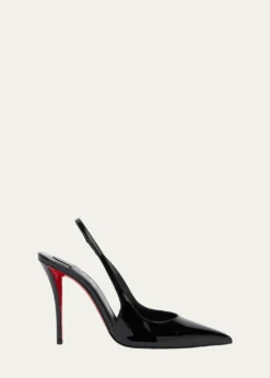 Christian Louboutin100mm Miss Z Patent Leather Slingback Pumps