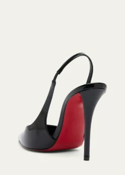 Christian Louboutin100mm Miss Z Patent Leather Slingback Pumps