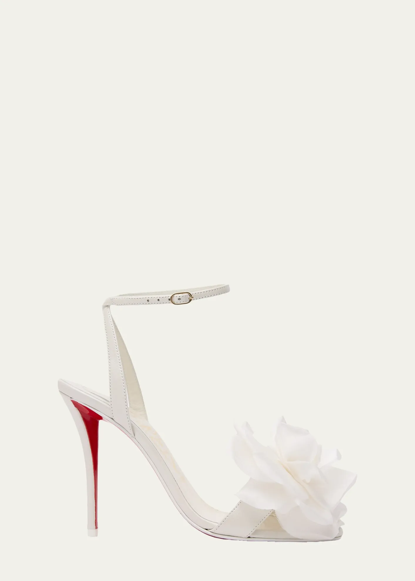 Christian Louboutin100mm Miss Z Flora Leather Sandals