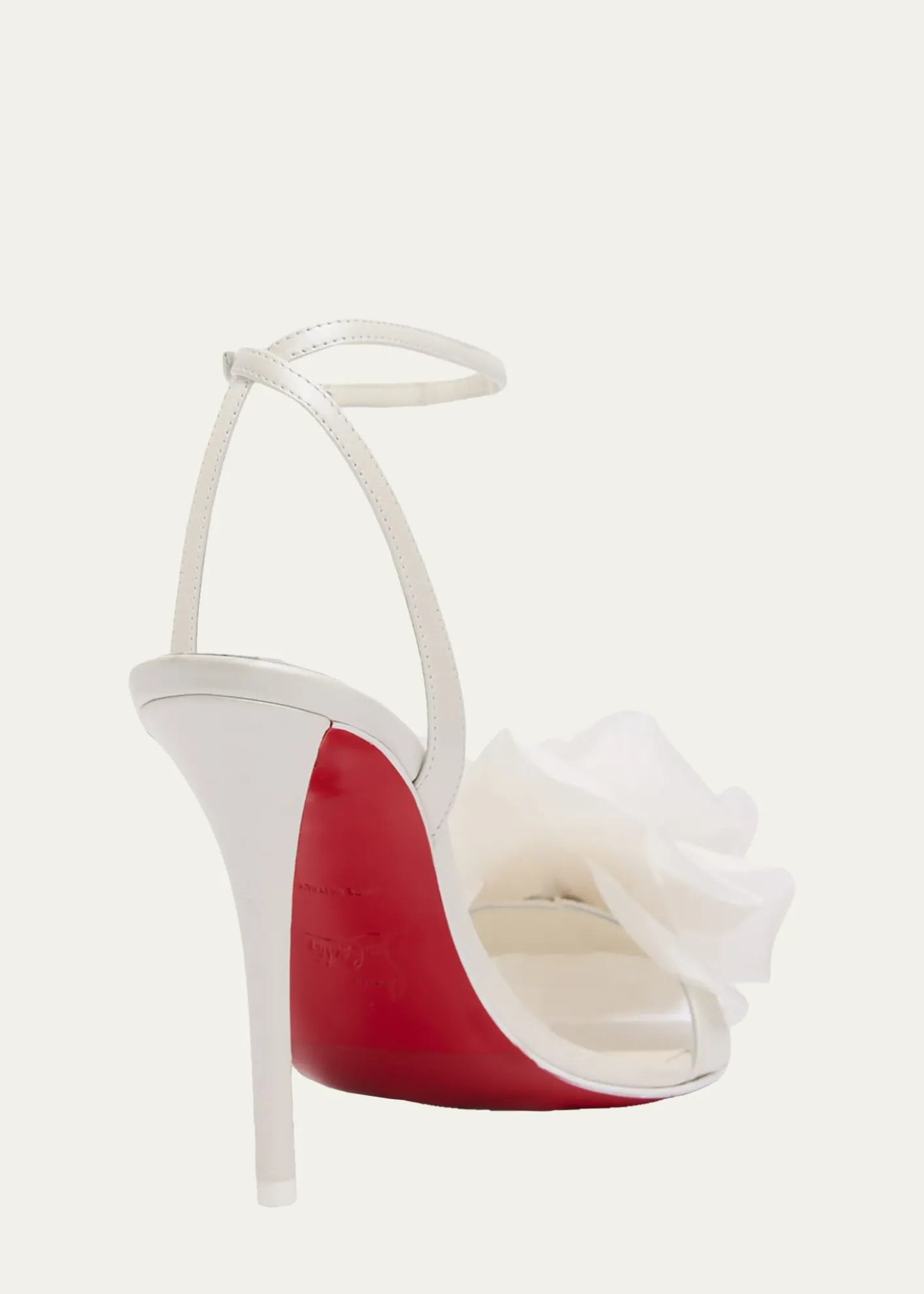 Christian Louboutin100mm Miss Z Flora Leather Sandals
