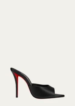 Christian Louboutin100mm Miss Z Leather Red Sole Mules