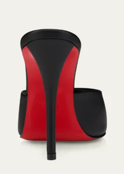 Christian Louboutin100mm Miss Z Leather Red Sole Mules