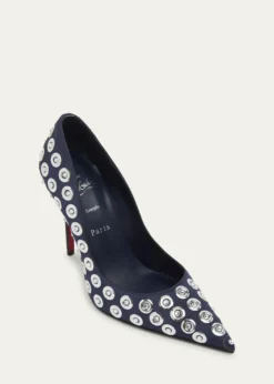Christian Louboutin100mm Miss Z Silk Crystal Pumps