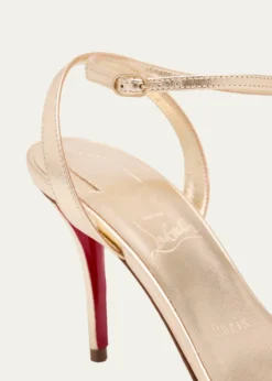 Christian Louboutin80mm Miss Z Metallic Leather Sandals