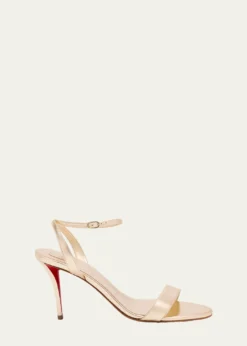 Christian Louboutin80mm Miss Z Metallic Leather Sandals