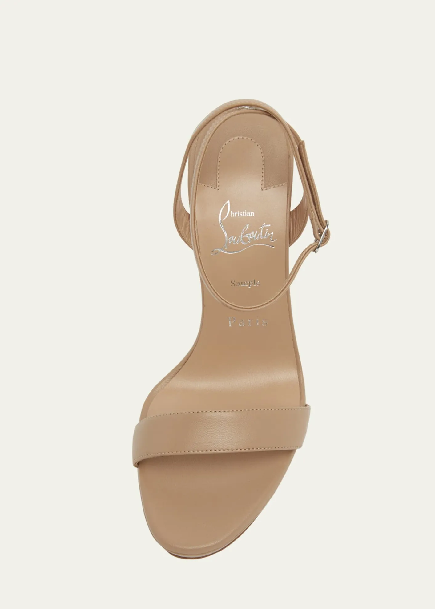 Christian Louboutin120mm Miss Z Leather Ankle-Strap Sandals