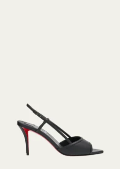 Christian Louboutin80mm Miss Z Leather Slingback Sandals