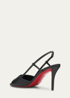 Christian Louboutin80mm Miss Z Leather Slingback Sandals
