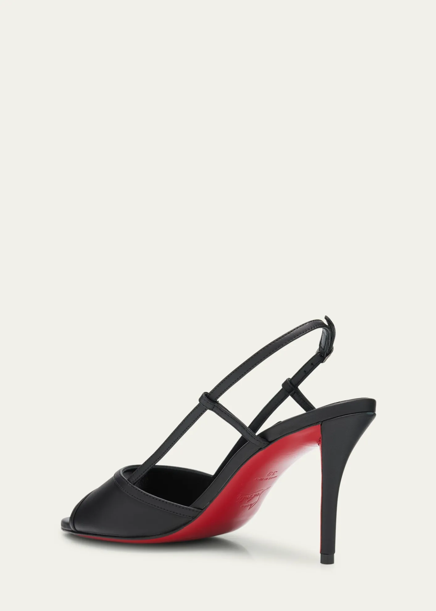 Christian Louboutin80mm Miss Z Leather Slingback Sandals