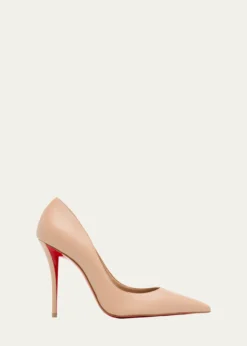 Christian Louboutin100mm Miss Z Leather Pointed-Toe Pumps