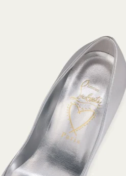 Christian Louboutin100mm Miss Z Metallic Leather Pumps