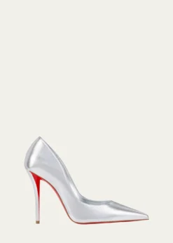 Christian Louboutin100mm Miss Z Metallic Leather Pumps