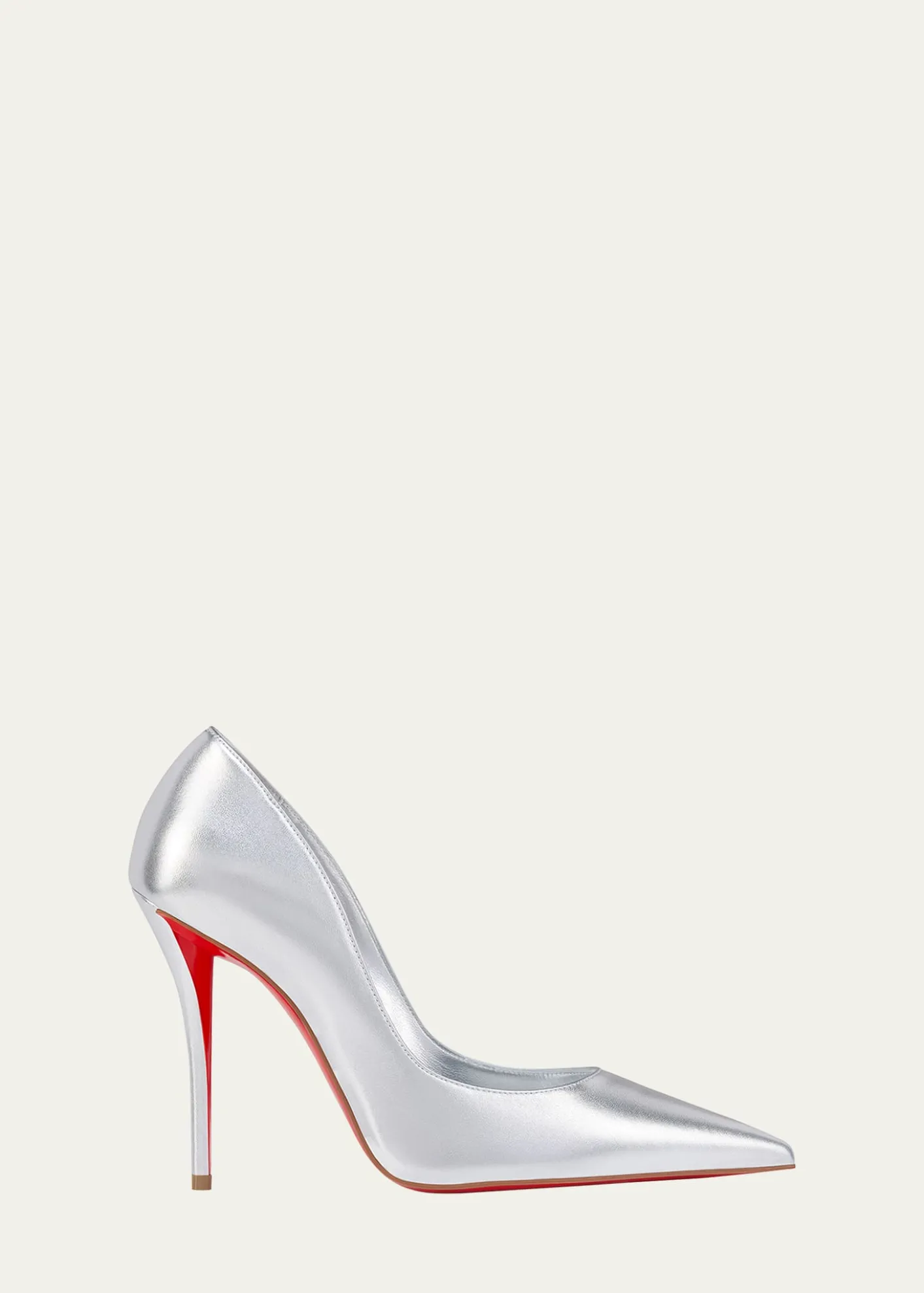 Christian Louboutin100mm Miss Z Metallic Leather Pumps