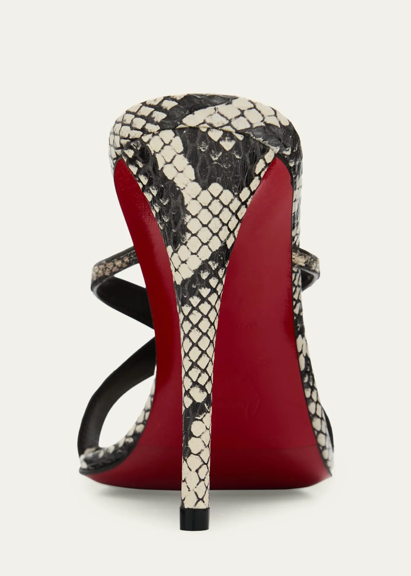 Christian Louboutin100mm Mulazee Crisscross Snake-Printed Leather Sandals