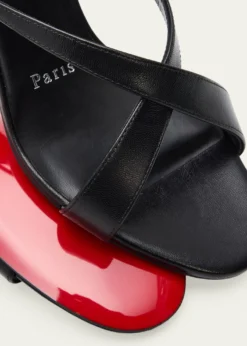 Christian Louboutin80mm Mulazee Leather Crisscross Mules