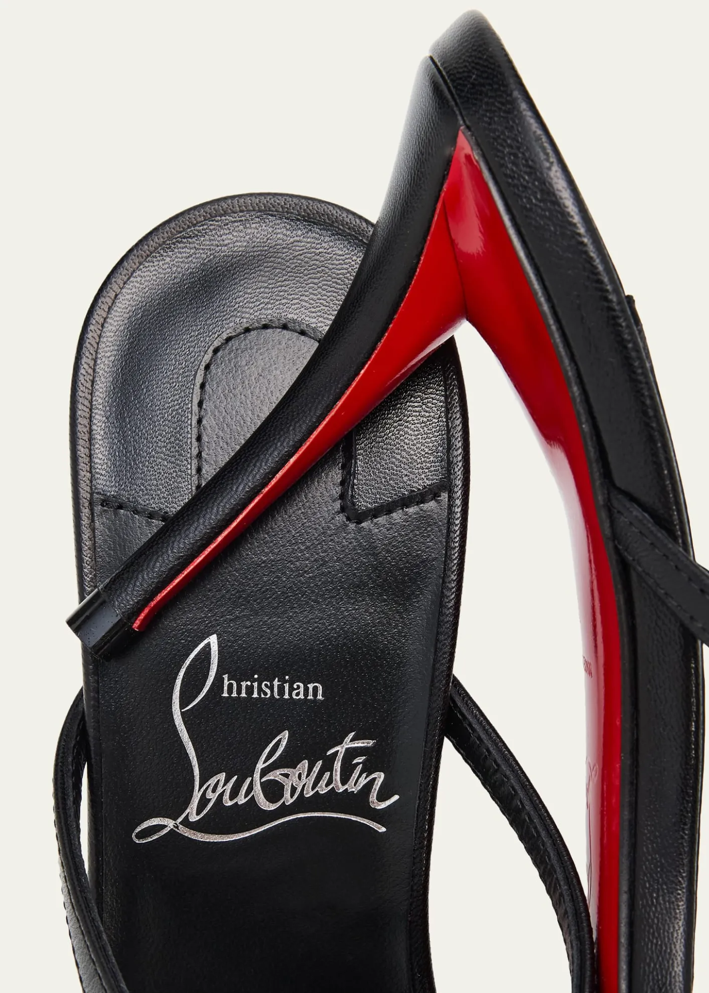 Christian Louboutin80mm Mulazee Leather Crisscross Mules