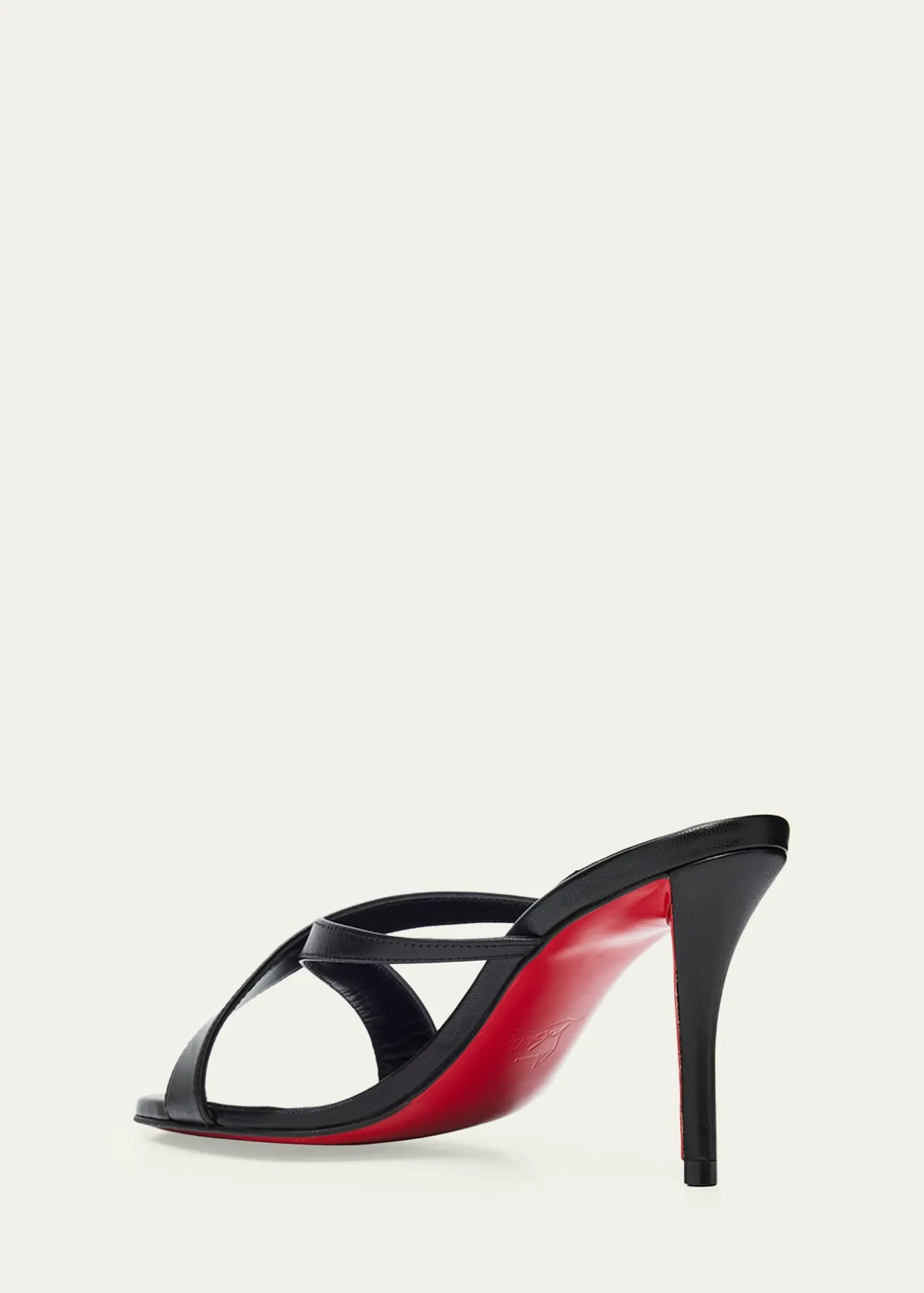 Christian Louboutin80mm Mulazee Leather Crisscross Mules