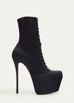 Christian Louboutin160mm Pavlova Satin Platform Booties