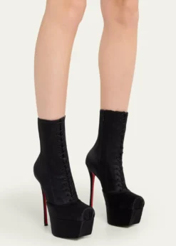 Christian Louboutin160mm Pavlova Satin Platform Booties