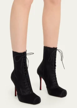 Christian Louboutin100mm Pavlova Satin Booties