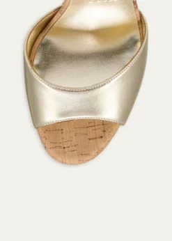 Christian Louboutin130mm Sandaloo Metallic Leather Platform Sandals