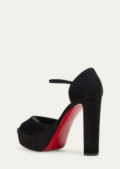 Christian Louboutin130mm Sandaloo Suede Platform Sandals