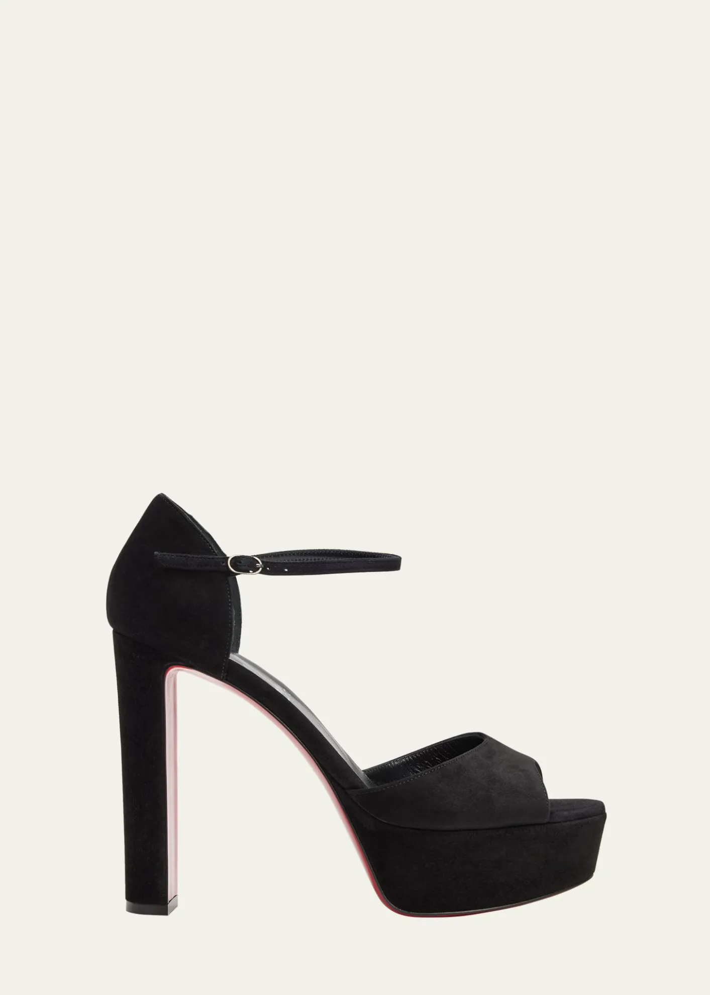 Christian Louboutin130mm Sandaloo Suede Platform Sandals