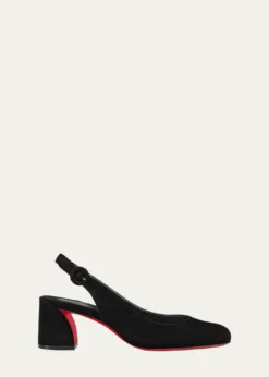Christian Louboutin55mm So Jane Suede Slingback Pumps