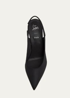 Christian Louboutin85mm Sporty Kate Leather Slingback Pumps