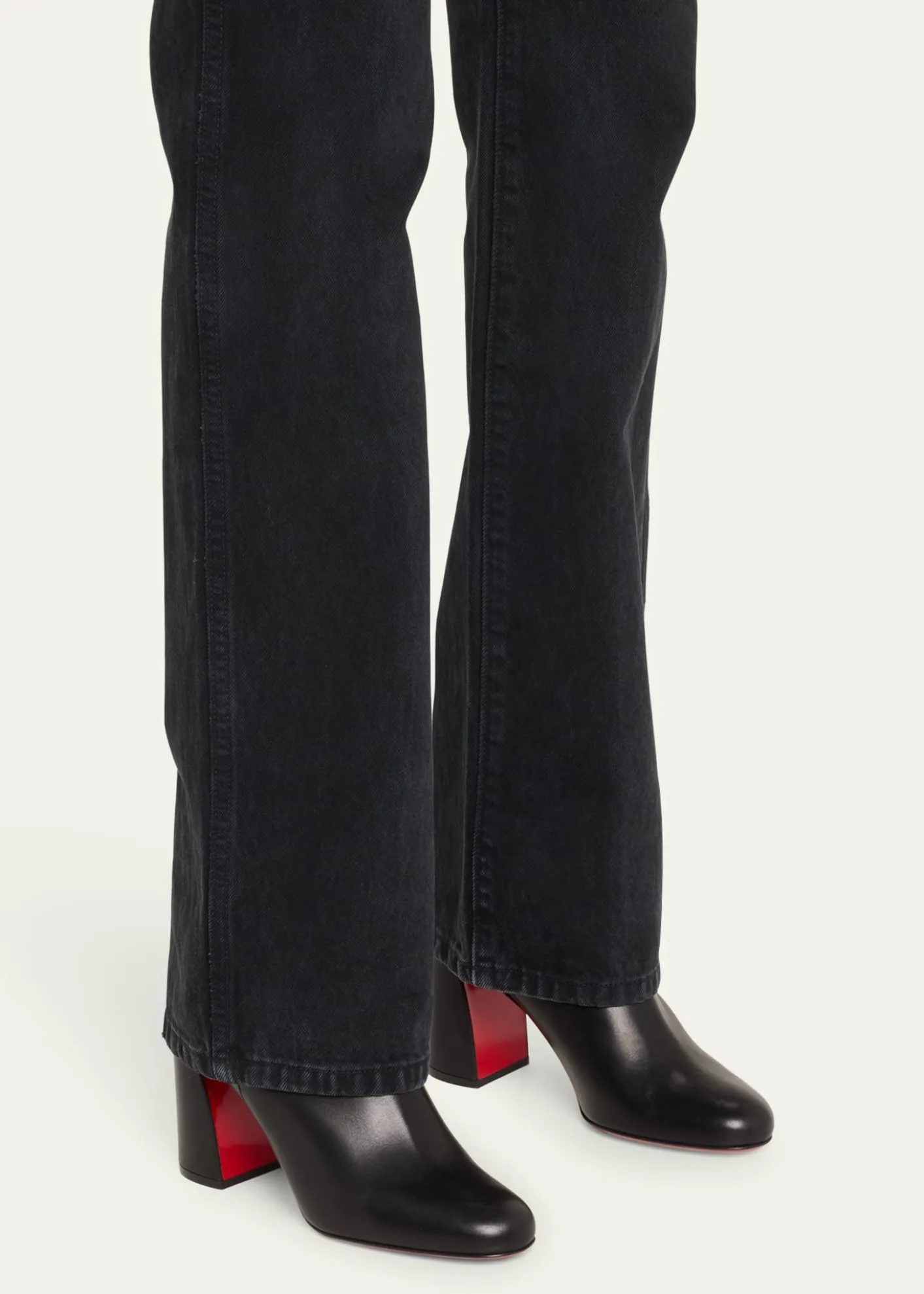 Christian Louboutin85mm Turelastic Leather Ankle Booties