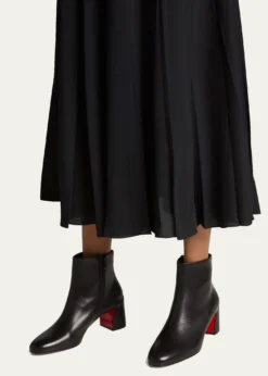 Christian Louboutin55mm Turela Leather Side-Zip Booties