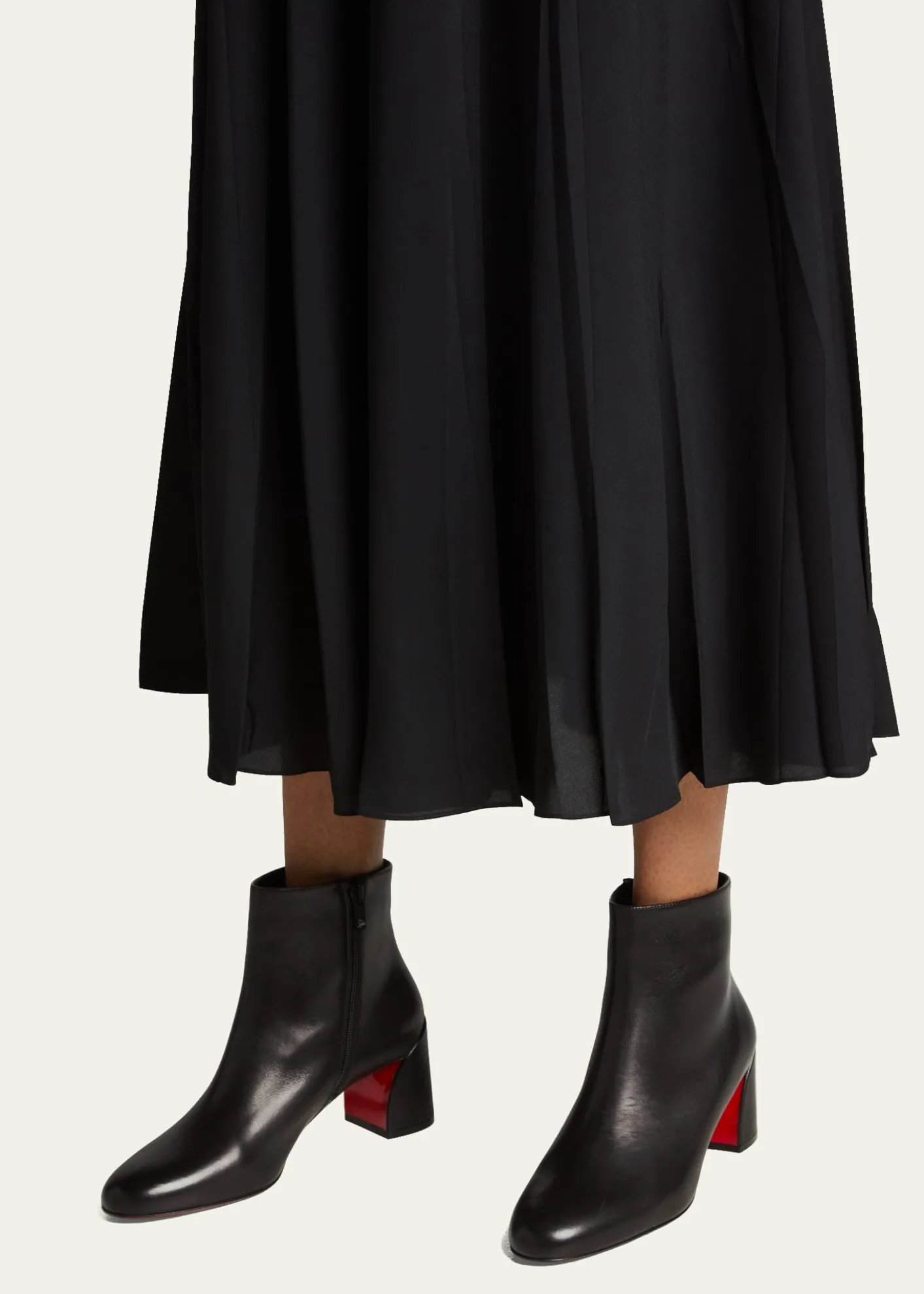 Christian Louboutin55mm Turela Leather Side-Zip Booties