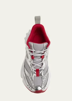 Christian LouboutinSo Flo Mesh & Metallic Leather Runner Sneakers