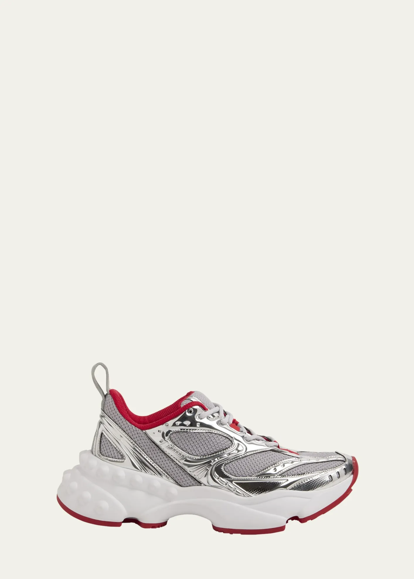 Christian LouboutinSo Flo Mesh & Metallic Leather Runner Sneakers