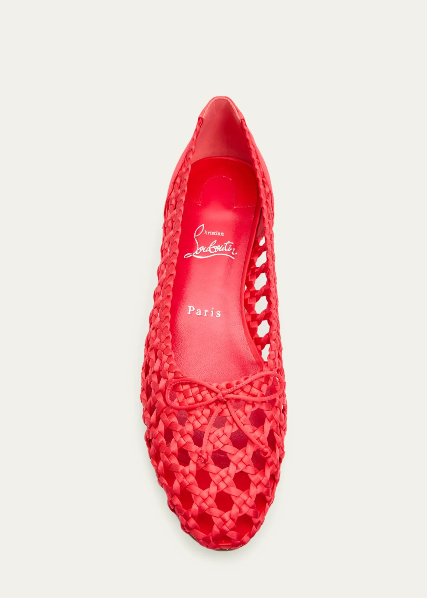 Christian LouboutinSweetie Jane Woven Silk Ballerina Flats