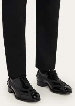 Christian Louboutinx Jaden Smith Men's Caged Patent Leather Oxfords