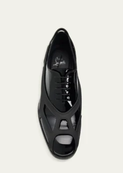 Christian Louboutinx Jaden Smith Men's Caged Patent Leather Oxfords