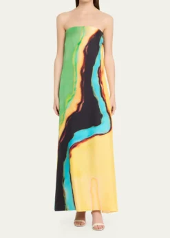 Christopher EsberAura Silk Strapless Maxi Dress