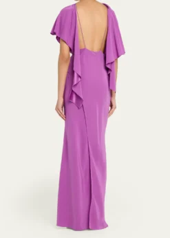 Christopher EsberBackless Draped Satin Dress