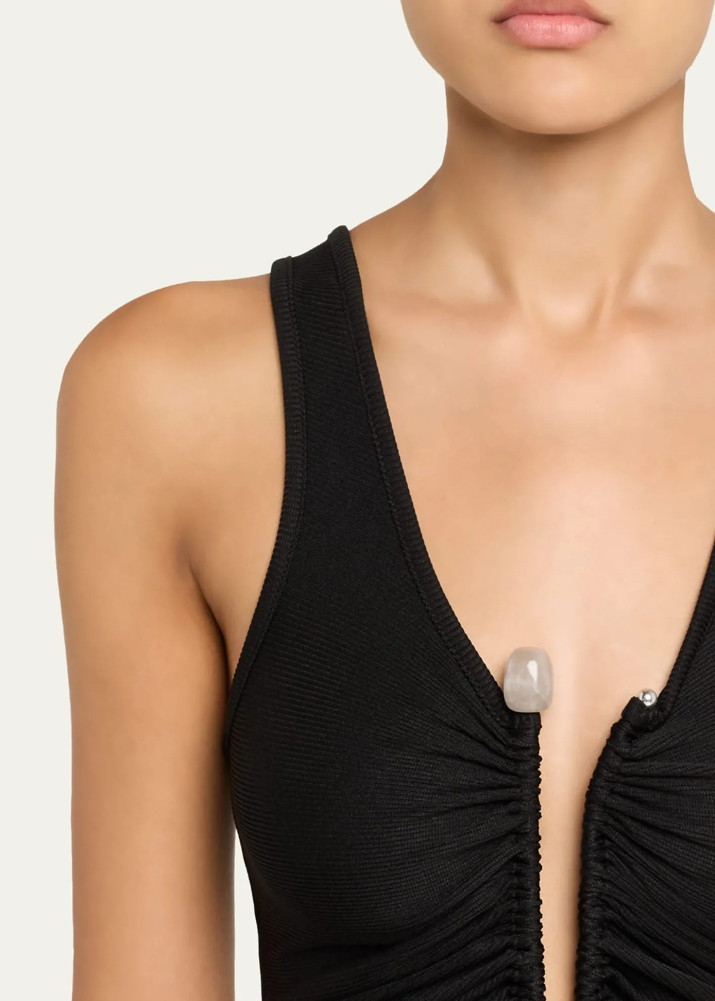 Christopher EsberCrystal Pin Ruched Maxi Tank Dress